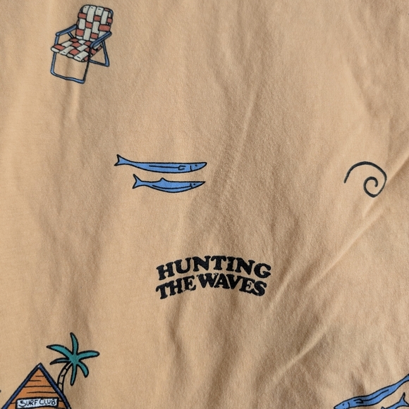 ZARA Boys Beach Theme Orange Sleeveless Shirt Size 8-9 - Picture 3 of 7